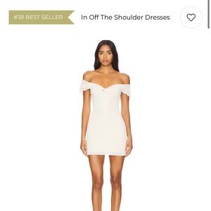 REVOLVE Strapless Cream Dress